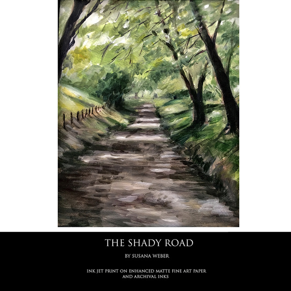 THE SHADY ROAD Fine Art Print - Picture 1 of 4